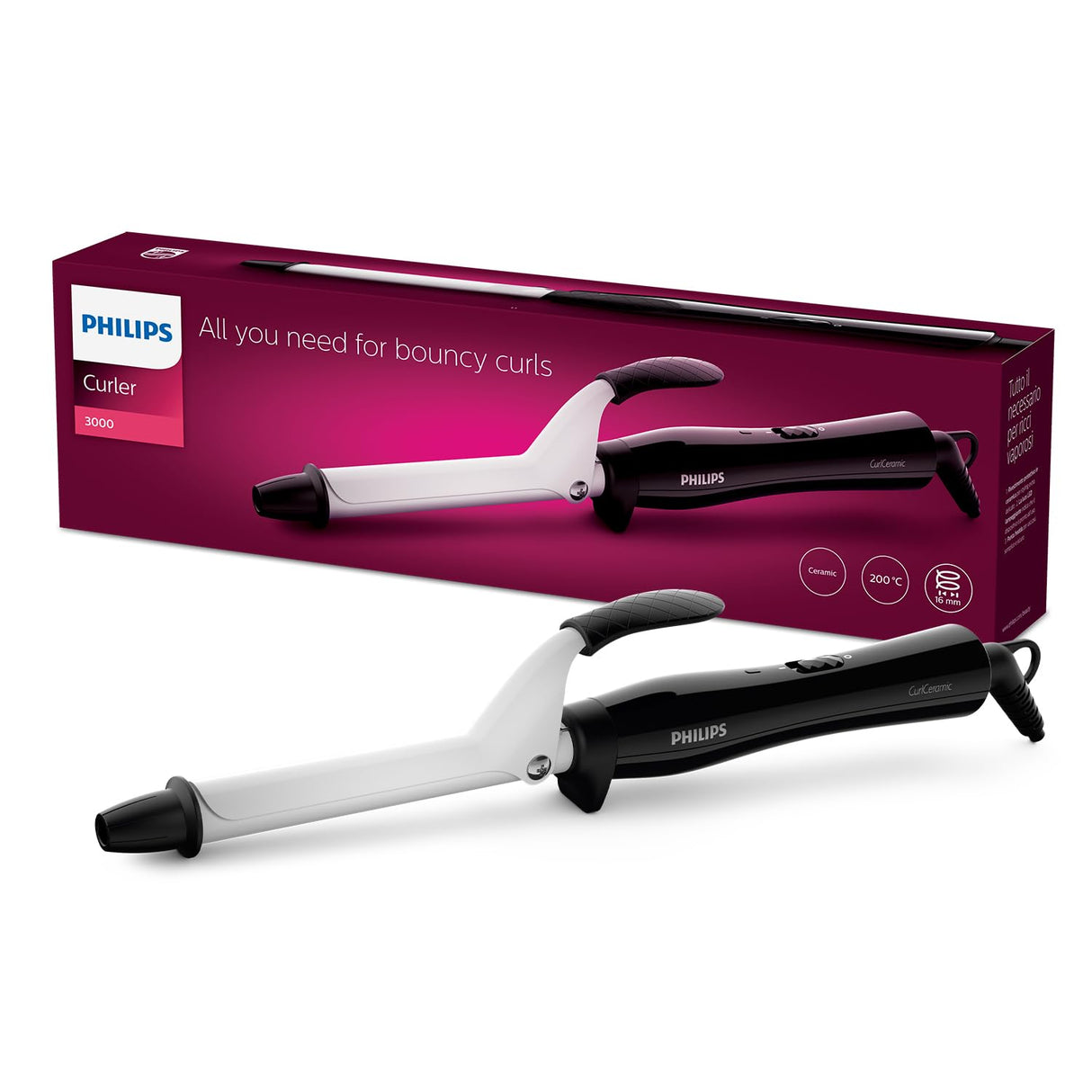 Philips BHB862 Hair Curler (Black/White)