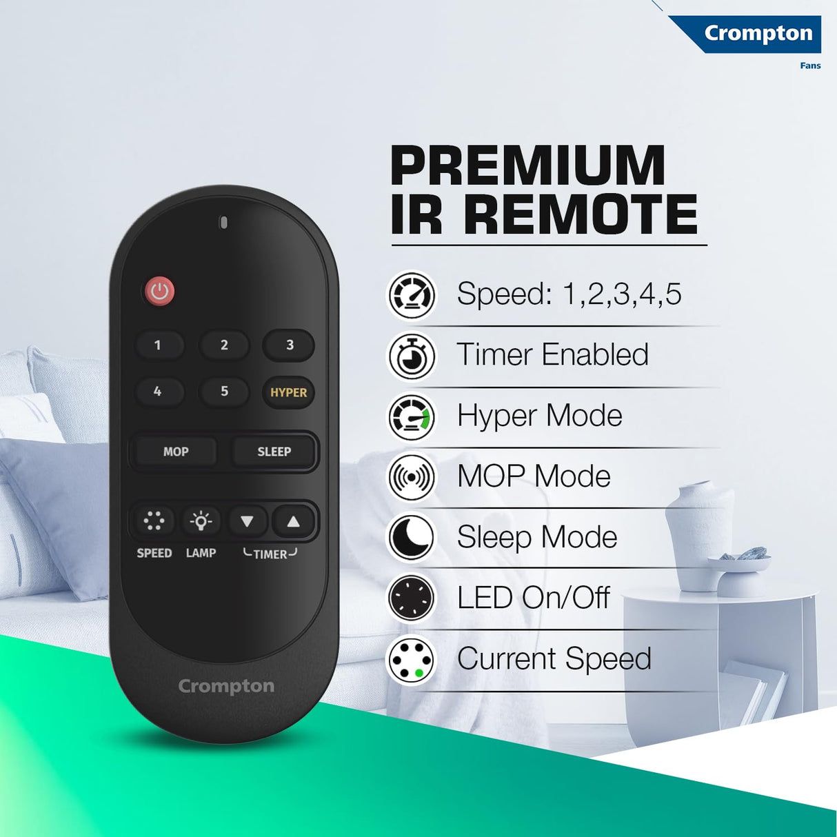 Crompton Energion Niteo 1200 mm BLDC Ceiling Fan (Matte Grey)