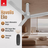 Havells 1200mm Elio Prime BLDC Ceiling Fan (Grey)