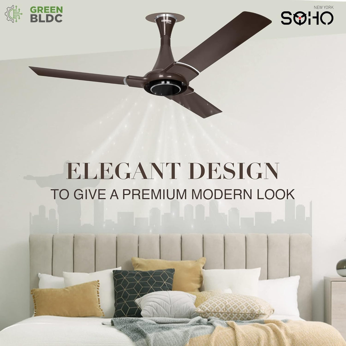 RR Signature SOHO BLDC 1200mm Ceiling Fan (Ale Brown)