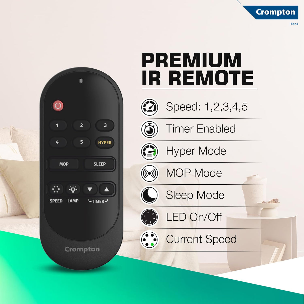 Crompton Energion Niteo 1200 mm BLDC Ceiling Fan (Ivory)