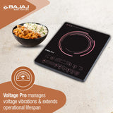 Bajaj ICX 200FP 2000 Watt Induction Cooktop Digital Display (Black)