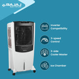 Bajaj Shield Series Mighty 115 Litre Desert Air Cooler | White