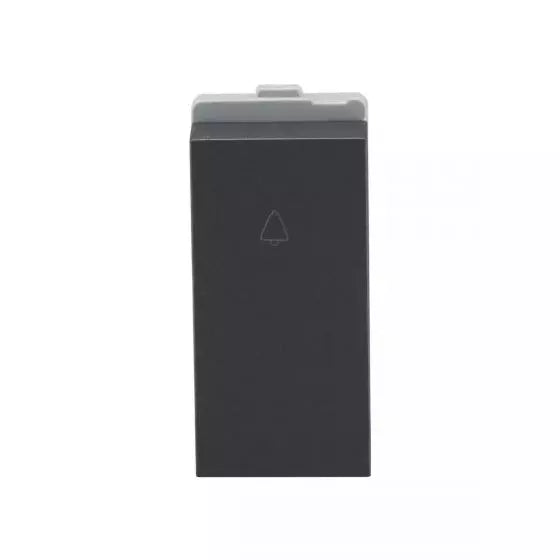 Lauritz Knudsen (Previously L&T) Entice 10A Bell Push Switch - Charcoal Grey