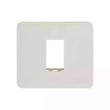 Lauritz Knudsen (Previously L&T) enGem 1 Module Cover Plate + Grid Frame (White)