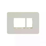 Lauritz Knudsen (Previously L&T) enGem 3 Module Cover Plate + Grid Frame (White)