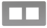 Lauritz Knudsen (Previously L&T) enGem 4 Module Cover Plate + Grid Frame (White)