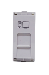 Lauritz Knudsen (Previously L&T) enGem RJ45 Cat 6 Socket with Shutter 1M (White)