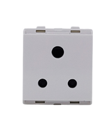 Lauritz Knudsen (Previously L&T) enGem 6A 3-Pin Socket with ISI 2M (White)