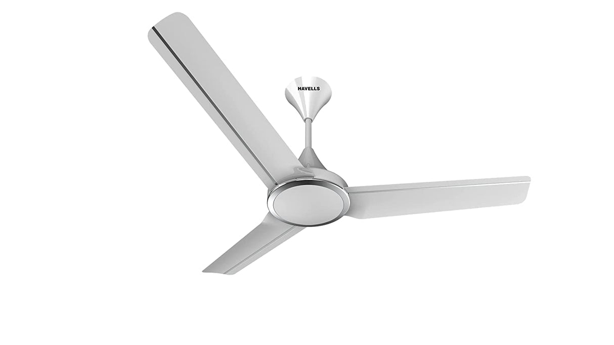 Havells Trinity 1200mm 1 Star Energy Saving Ceiling Fan (Pearl White Chrome)