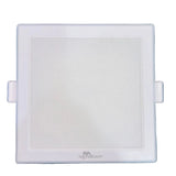 Square light fixture on a white surface