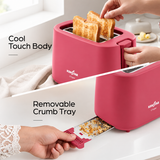 Kenstar CRISPER 2 Slice Pop-Up Toaster for Kitchen (Velvet Red))