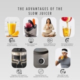 Sujata SJ01 250W Cold Pressed Slow Juicer for Fruit, Vegetable Juices, Nut Milks