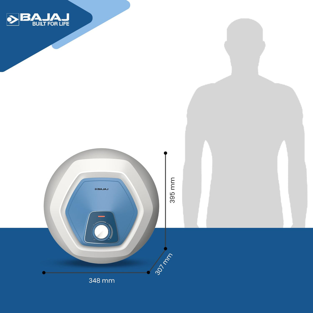 Bajaj Armour series Contempo 10 Litre Storage Water Heater Geyser | White (Free Installation)