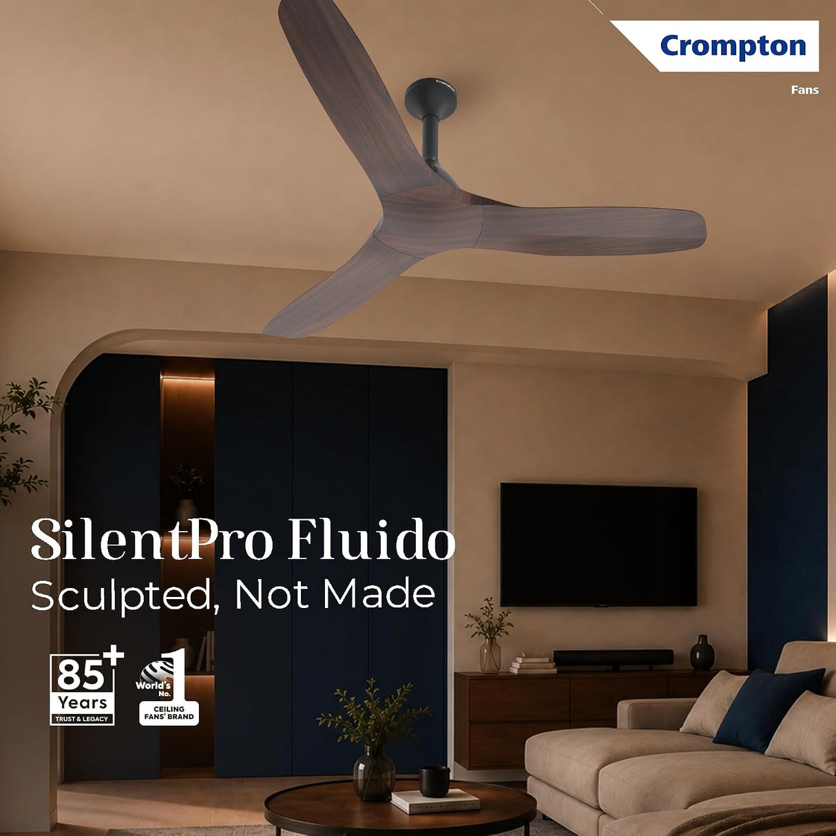 Silentrpro Fluido sculpted , Not  made since 85+ years and world's No 1 BLDC Ceiling fan 
