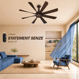 Crompton Luxian Statement Senze iOT 1320mm 8-Blade Ceiling Fan | Bistre Brown