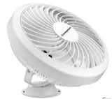 White oscillating fan on a white background