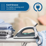 This Dry iron has cord groove for better winding and convenience 
