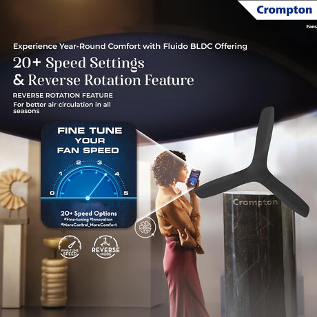 This ceilig fan has 20+ Speed settings and reverse rotation featuere and has reverser mode 