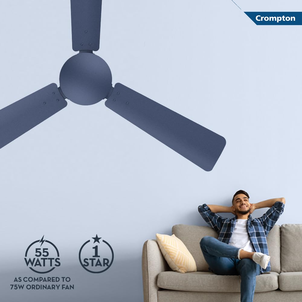 This ceiling fan has 55 Watts and 1 Star rated ceiling fan 