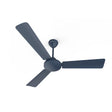 A denim blue Crompton Jura Prime 1200 mm ceiling fan with a contemporary design, featuring a sleek finish and three blades.