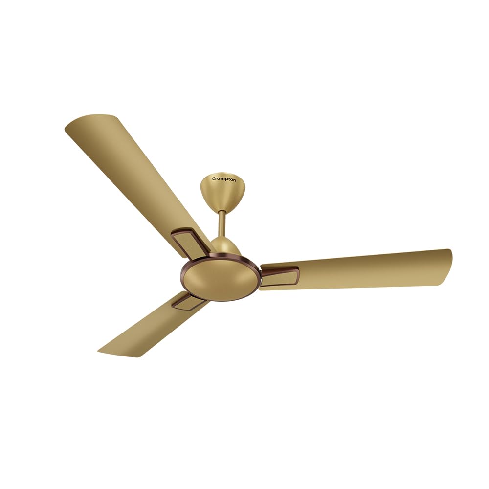 The ceiling fan has matter birken effect with white background 