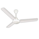 A white Crompton Energion Riviera 1200mm BLDC ceiling fan with five blades and a central motor unit.