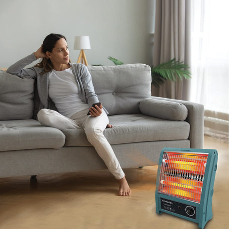 This room ehaters has  800 Watt Room Heater with 2 Heat Settings(Grey Blue)