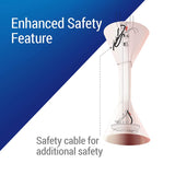 a crompton ceiling fan 1225mm ceiling fan has enhanced safety feature , safety cable for additional safety 