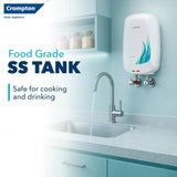 This Gesyer has Food Grade SS Tank which is safe for cooking and drinking 