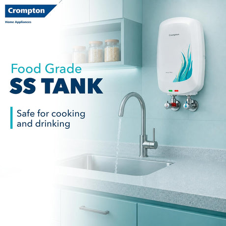 This Gesyer has Food Grade SS Tank which is safe for cooking and drinking 