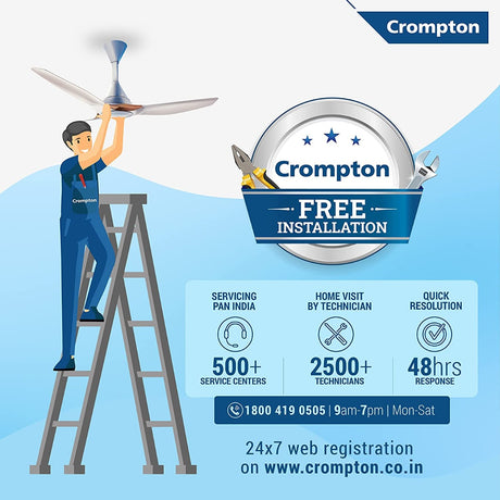 For any grevience or issues ou can call on crompton customer care number 18004190505
