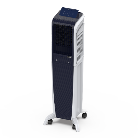 Symphony Diet 3D 55B Air Cooler with BLDC Technology (White & Blue)