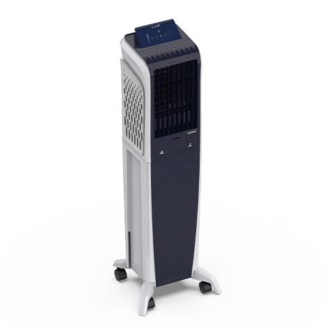 Symphony Diet 3D 55B Air Cooler with BLDC Technology (White & Blue)