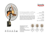 GM Dynamite Air circulator Wall Fan | Gold Black