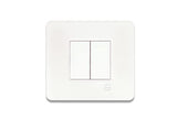 Lauritz Knudsen (Previously L&T) enGem 2 Module Cover Plate + Grid Frame (White)