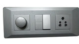 Lauritz Knudsen (Previously L&T) Entice 10AX 1-Way Switch 1M (Charcoal Grey)