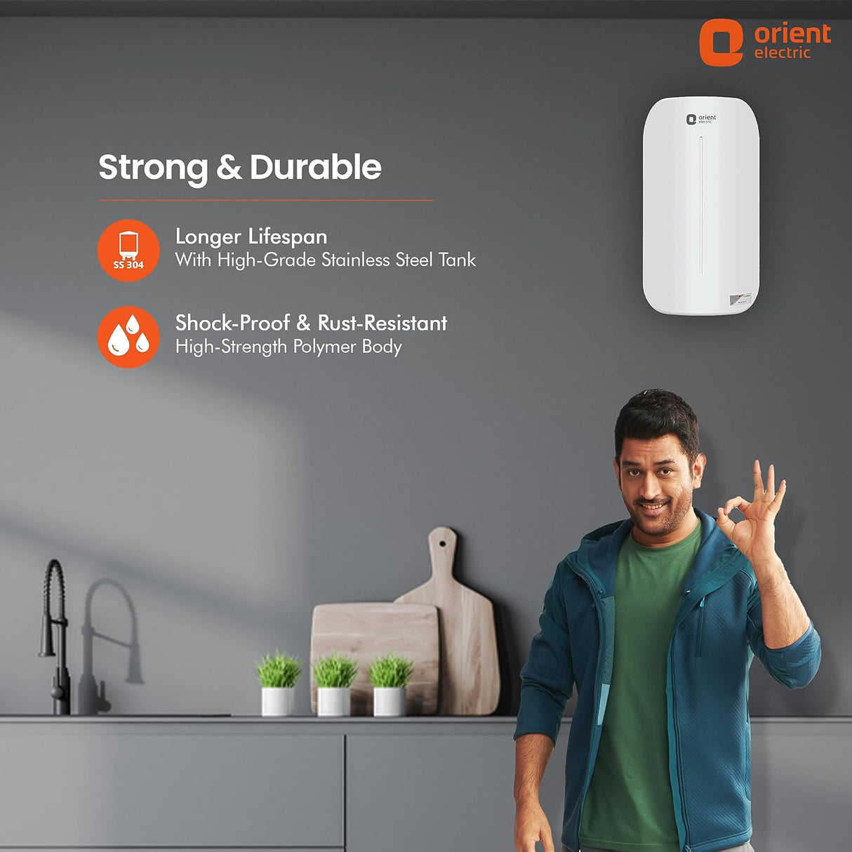 Orient Electric Eva 3 Litre Instant Water Heater Geyser (White)