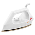 White dry iron with a red button on a white background