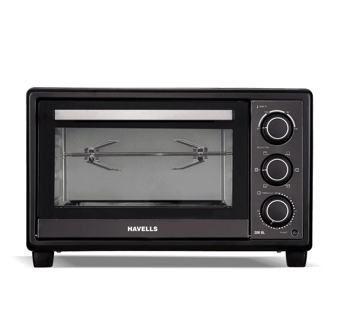 Havells 20R BL 1380-Watts Oven Toaster Grill |OTG | Double Glass Door (Black)