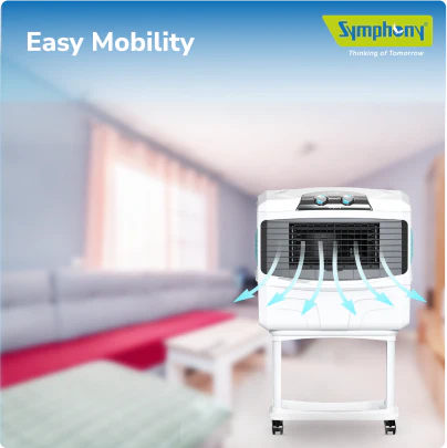 Symphony Sumo 60 Window Air Cooler | 3-Side Cooling | 60L Tank | Powerful Blower | White