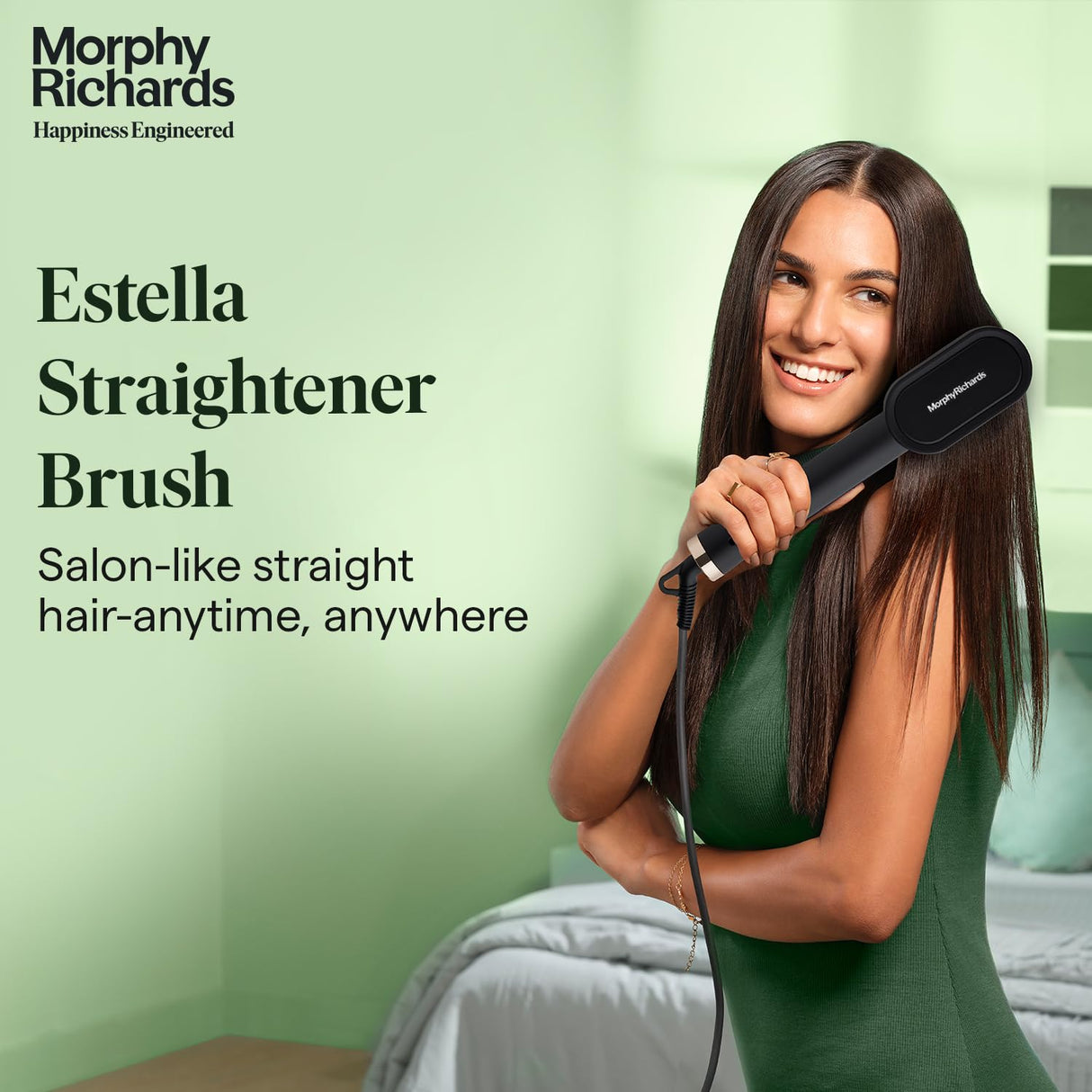 Morphy Richards Estella Hair Straightener Brush (Black)