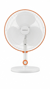 Havells Celeste 2-in-1 Pedestal-Cum-Table Fan, 400mm (White Orange)