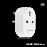 Havells 16A Wi-Fi Smart Plug with Voice Control & Energy Monitoring | Works with Alexa and Google Assistant | White