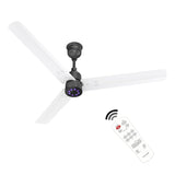 Ceiling fan with remote control on a white background