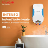 Polycab Intenso 5 litre Electric Instant Geyser (White Blue)