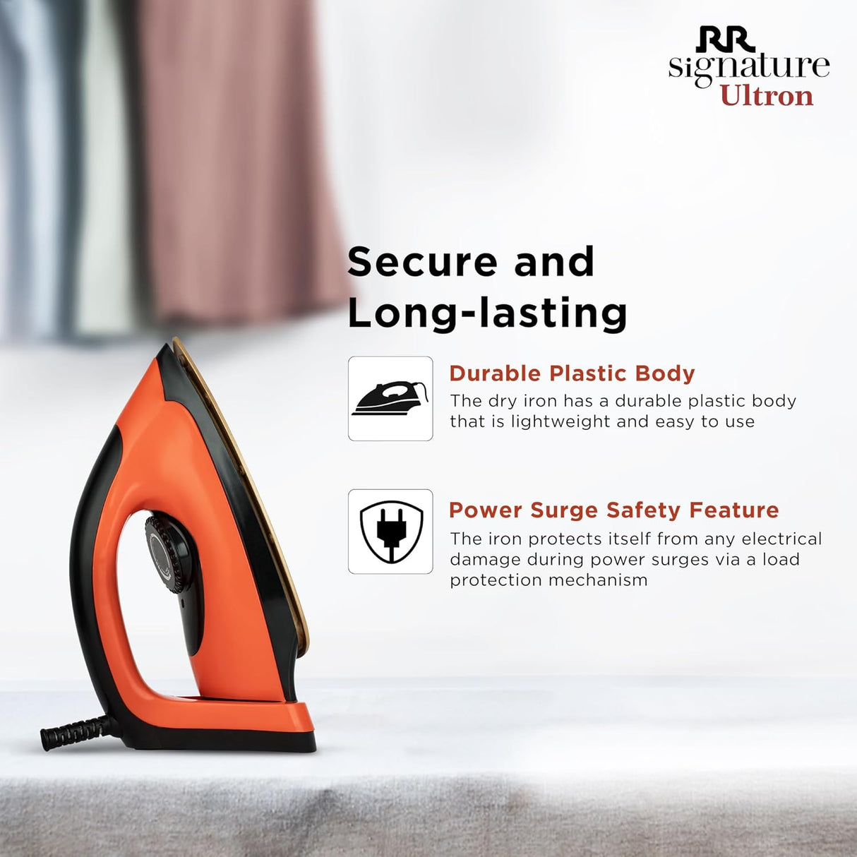 RR Signature Ultron 1100-Watt Dry Iron (Red & Black)