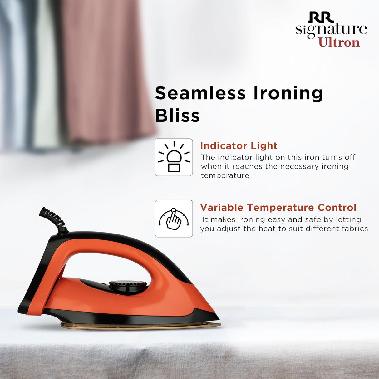 RR Signature Ultron 1100-Watt Dry Iron (Red & Black)