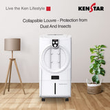 This cooler has Collapsible Louvre - Protection from Dust and Insects 