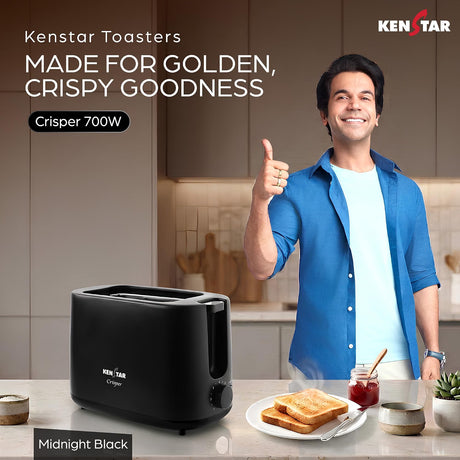 This Toaster is made for golden  crispy goodness and comes in 700W in black colour 